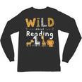 Animal Print Read A Book Character Kids Wild About Reading Unisex Long Sleeve T-Shirt
