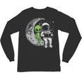Astronaut Reading Book To Alien Moon Space Women Kids Men Unisex Long Sleeve T-Shirt