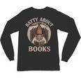 Batty About Books Reading Book Lover Men Women Distressed Unisex Long Sleeve T-Shirt