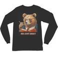 Bear Reading Book Glasses Library Zoo Teacher School Animal Unisex Long Sleeve T-Shirt