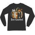 Boo-Kmarked Fall Pumpkin Books Halloween Teacher Teaching Unisex Long Sleeve T-Shirt