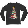 Book Christmas Tree Book Lover Teacher Librarian Unisex Long Sleeve T-Shirt