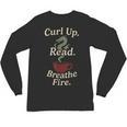 Book Dragon Fantasy Reader Cozy Reading Book Lover Dragon Unisex Long Sleeve T-Shirt