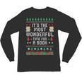 Book Lover Christmas Reader Ugly Sweater Tee Xmas New Year Unisex Long Sleeve T-Shirt