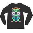 Book Lover Frankenstein's Monster With Reading Glasses Unisex Long Sleeve T-Shirt