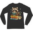 Book Lover Racoon Reading Bookish Library Read Books Be Kind Unisex Long Sleeve T-Shirt