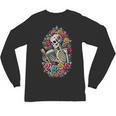Book Lover Skeleton Reading With Dia De Los Muertos Flowers Unisex Long Sleeve T-Shirt Book Lover Skeleton Reading With Dia De Los Muertos Flowers Unisex Long Sleeve T-Shirt