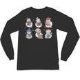 Book Lover Teacher Snowman Reading Books Christmas Winter Unisex Long Sleeve T-Shirt