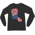 Book Worm Pun Read Reading Librarian America Men Women Kids Unisex Long Sleeve T-Shirt