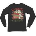 All Booked For Christmas Coquette Xmas Book Club Book Lovers Unisex Long Sleeve T-Shirt