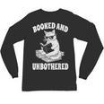Booked And Unbothered Cat Reading Book Lovers Unisex Long Sleeve T-Shirt Booked And Unbothered Cat Reading Book Lovers Unisex Long Sleeve T-Shirt