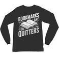 Bookmarks Quote Library Book Reader Unisex Long Sleeve T-Shirt