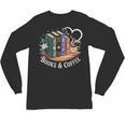 Books And Coffee Book Lover Bookish Green Book Theme Reading Unisex Long Sleeve T-Shirt Books And Coffee Book Lover Bookish Green Book Theme Reading Unisex Long Sleeve T-Shirt