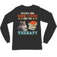 BOOKS AND MAINE COONS ARE MY THERAPY Main Coon Unisex Long Sleeve T-Shirt