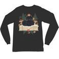 Cat On Open Book Mushrooms Ferns Dark Academia Unisex Long Sleeve T-Shirt Cat On Open Book Mushrooms Ferns Dark Academia Unisex Long Sleeve T-Shirt