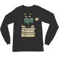 Cat Reading Book Unisex Long Sleeve T-Shirt