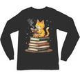 Cat Reading Books Unisex Long Sleeve T-Shirt