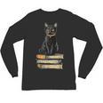 Cat Sitting On Books Unisex Long Sleeve T-Shirt