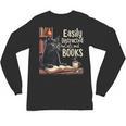 Cats And Books Book & Cat Lover Easily Distracted By Unisex Long Sleeve T-Shirt