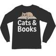 Cats And Books Unisex Long Sleeve T-Shirt