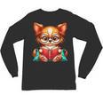 Chihuahua Reading a Book Dog Unisex Long Sleeve T-Shirt Chihuahua Reading a Book Dog Unisex Long Sleeve T-Shirt