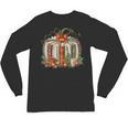 Christmas Book Pumpkin Reading Holiday Lovers Teacher Unisex Long Sleeve T-Shirt