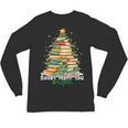 Christmas Books Make You Bright Librarian Teacher Book Lover Unisex Long Sleeve T-Shirt