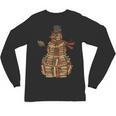 Christmas Snowman Made Of Books Holiday Reading Xmas Unisex Long Sleeve T-Shirt