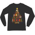 Christmas Tree Bookshelf Book Lover Library Men Women Kids Unisex Long Sleeve T-Shirt