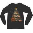 Christmas Tree Bookshelf Book Lover Library Unisex Long Sleeve T-Shirt