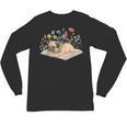 Color Floral Cute Pug Dog On Book Reading Bookworm Reader Unisex Long Sleeve T-Shirt Color Floral Cute Pug Dog On Book Reading Bookworm Reader Unisex Long Sleeve T-Shirt