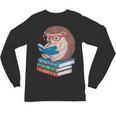 Cool Hedgehog Book Nerd Readers Unisex Long Sleeve T-Shirt