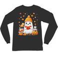 Cute Beanie Ghost Bookworm Cozy Book Reading Halloween Unisex Long Sleeve T-Shirt Cute Beanie Ghost Bookworm Cozy Book Reading Halloween Unisex Long Sleeve T-Shirt