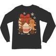 Cute Christmas Books Gingerbread Xmas Book Lover Teacher Unisex Long Sleeve T-Shirt