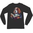 Cute Dog Basset Hound Reading Book Unisex Long Sleeve T-Shirt Cute Dog Basset Hound Reading Book Unisex Long Sleeve T-Shirt
