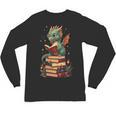 Cute Dragon Reading Book Bookworm Dragons And Books Unisex Long Sleeve T-Shirt