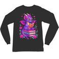 Cute Dragon Reading Books Bookworm Unisex Long Sleeve T-Shirt