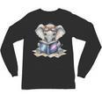 Cute Elephant Reading Universe Book Unisex Long Sleeve T-Shirt Cute Elephant Reading Universe Book Unisex Long Sleeve T-Shirt