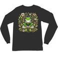 Cute Floral Frog Book Reading Unisex Long Sleeve T-Shirt