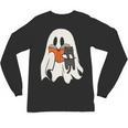 Cute Ghost Cat Reading Book Spooky Season Halloween Costume Unisex Long Sleeve T-Shirt Cute Ghost Cat Reading Book Spooky Season Halloween Costume Unisex Long Sleeve T-Shirt