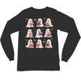 Cute Ghost Reading Book Lovers Halloween Ghost Unisex Long Sleeve T-Shirt