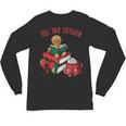 Cute Gingerbread Man Reading Book Nerd Christmas Bookish Unisex Long Sleeve T-Shirt Cute Gingerbread Man Reading Book Nerd Christmas Bookish Unisex Long Sleeve T-Shirt