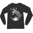 Cute Giraffe Wear Glasses Reading Book Librarian Bookworm Unisex Long Sleeve T-Shirt