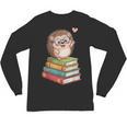 Cute Hedgehog Reading Books Animal Lover Reader Bookworm Unisex Long Sleeve T-Shirt Cute Hedgehog Reading Books Animal Lover Reader Bookworm Unisex Long Sleeve T-Shirt