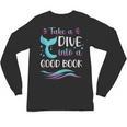 Cute Mermaid Librarian Teacher Dive Into A Good Book Reading Unisex Long Sleeve T-Shirt