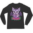 Cute Pastel Goth Bat Reading Book Unisex Long Sleeve T-Shirt Cute Pastel Goth Bat Reading Book Unisex Long Sleeve T-Shirt