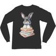 Cute Reading Bunny With Glasses Books Reader Book Bookworm Unisex Long Sleeve T-Shirt Cute Reading Bunny With Glasses Books Reader Book Bookworm Unisex Long Sleeve T-Shirt
