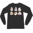 Cute Spooky Reading Book Halloween Fall Ghost Autumn Unisex Long Sleeve T-Shirt