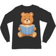 Cute Teddy Bear Reading Book Adorable For Readers Unisex Long Sleeve T-Shirt