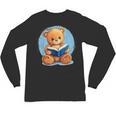 Cute Teddy Bear Reading Book Fun Unisex Long Sleeve T-Shirt Cute Teddy Bear Reading Book Fun Unisex Long Sleeve T-Shirt